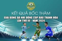 Kết quả bốc thăm chia bảng giải Bóng đá Nhi đồng Cúp Báo Thanh Hoá lần thứ III - năm 2024