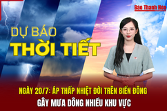 Dự báo thời tiết ngày 20/7: Áp thấp nhiệt đới trên biển Đông, gây mưa dông nhiều khu vực