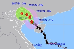 Bão số 2 đang gây mưa, gió giật mạnh ở Quảng Ninh