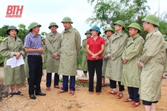 Phó Chủ tịch UBND tỉnh Lê Đức Giang kiểm tra công tác ứng phó bão số 3 tại các huyện Nông Cống, Như Thanh và Như Xuân