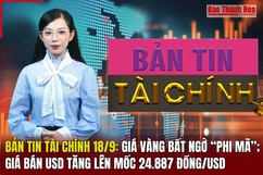 Bản tin Tài chính 18/9: Giá vàng bất ngờ “phi mã”; giá bán USD tăng lên mốc 24.887 đồng/USD