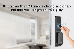 Khóa cửa thẻ từ Kaadas chống sao chép, mở cửa với 1 chạm chỉ nửa giây