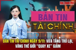 Bản tin Tài chính 9/11: Vừa tăng trở lại, vàng thế giới “quay xe” giảm