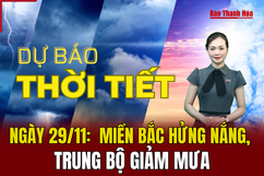 Dự báo thời tiết ngày 29/11: Miền Bắc hửng nắng, Trung bộ giảm mưa