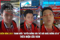 Điểm nóng 24/1: Thanh niên “xuyên không vào thế giới khác không có ai” thừa nhận câu view