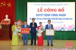 Hoằng Lưu đón nhận Bằng công nhận xã đạt chuẩn kèo nhà cái m88 nâng cao