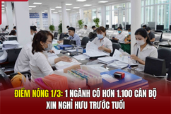 Điểm nóng 1/3: Một ngành có hơn 1.100 cán bộ xin nghỉ hưu trước tuổi