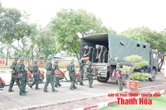 Bộ CHQS tỉnh Thanh Hóa triển khai công tác sẵn sàng ứng phó bão số 3
