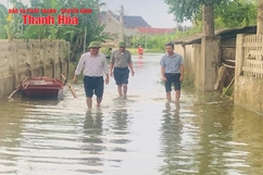 Khẩn trương khắc phục tình trạng 118 hộ dân bị ngập lụt tại xã Triệu Sơn