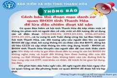 Cảnh báo thủ đoạn mạo danh cơ quan BHXH tỉnh Thanh Hóa để lừa đảo
