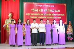 Trao giải cuộc thi tìm hiểu 80 năm lịch sử  truyền thống cách mạng Đảng bộ huyện Yên Định