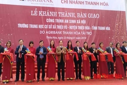 Agribank Thanh Hóa bàn giao công trình an sinh xã hội Trường THCS xã Thiệu Vũ