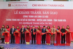 Agribank bàn giao công trình an sinh xã hội tại huyện Lang Chánh và Ngọc Lặc