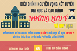 [Infographics] - Cách điều chỉnh nguyện vọng xét tuyển để tăng cơ hội trúng tuyển đại học, cao đẳng