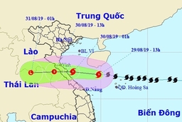 Thanh Hóa cấm biển từ 17 giờ ngày 29-8 đến khi bão suy yếu và tan dần