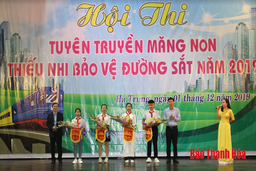 Hội thi tuyên truyền măng non thiếu nhi bảo vệ đường sắt