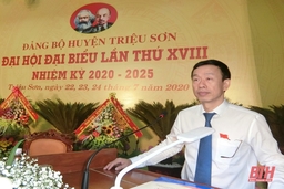 Đồng chí Lê Quang Hùng tái đắc cử Bí thư Huyện ủy Triệu Sơn, nhiệm kỳ 2020-2025