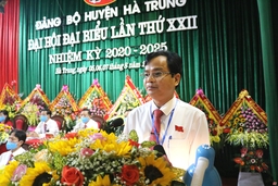 Đồng chí Trần Duy Bình tái đắc cử Bí thư Huyện ủy Hà Trung, nhiệm kỳ 2020-2025