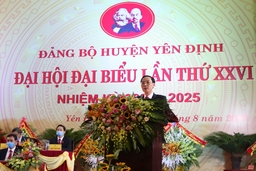 Đồng chí Đầu Thanh Tùng tái đắc cử Bí thư Huyện ủy Yên Định, nhiệm kỳ 2020-2025