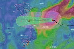 Bão số 8 giật cấp 15 hướng vào Hà Tĩnh – Quảng Trị