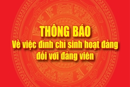 Thông báo về việc đình chỉ sinh hoạt đảng đối với đảng viên