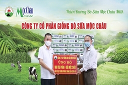 Mộc Châu Milk trao tặng hơn 50.000 sản phẩm sữa tươi tới người dân và lực lượng tuyến đầu chống dịch