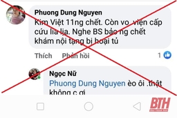 Phát hiện, xử lý tài khoản facebook cung cấp thông tin không đúng sự thật, gây hoang mang dư luận