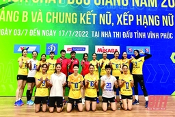 Đội bóng chuyền nữ Hà Phú Thanh Hóa trụ hạng thành công ở mùa giải 2022