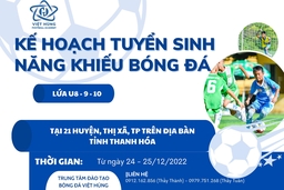 Đợt tuyển sinh năng khiếu bóng đá lớn nhất từ trước đến nay nhằm chuẩn bị cho các giải bóng đá Nhi đồng toàn quốc 2023