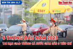 Bản tin 18h ngày 11-7: 6 tháng đầu năm 2023, tai nạn giao thông cả nước giảm sâu 3 tiêu chí