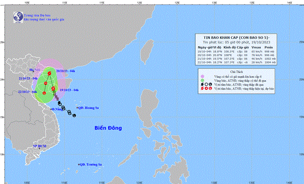 Thông tin mới nhất về cơn bão số 5 và diễn biến không khí lạnh