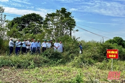 Cưỡng chế thu hồi đất thực hiện Dự án Đầu tư xây dựng và kinh doanh hạ tầng Bắc khu A - Khu Công nghiệp Bỉm Sơn (giai đoạn 2)