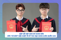 Gặp gỡ cặp song sinh với “cú đúp” đặc biệt ở Kỳ thi học sinh giỏi Quốc gia