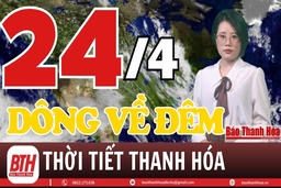 Dự báo thời tiết ngày 24/4: Dự báo thời tiết toàn vùng Thanh Hóa chi tiết