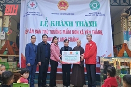 Khánh thành bếp ăn bán trú tại Trường mầm non Yên Thắng