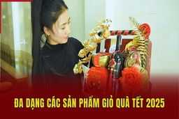 Đa dạng các sản phẩm giỏ quà Tết 2025