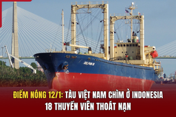 Điểm nóng 12/1: Tàu Việt Nam chìm ở Indonesia, 18 thuyền viên thoát nạn