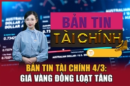 Bản tin Tài chính 4/3: Giá vàng đồng loạt tăng