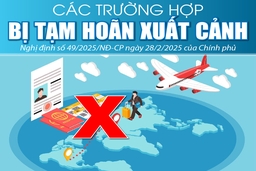 [Infographics] - Các trường hợp bị tạm hoãn xuất cảnh