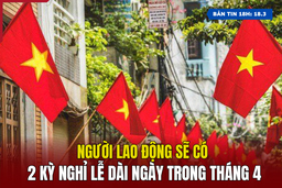 [Bản tin 18h] Người lao động sẽ có 2 kỳ nghỉ lễ dài ngày trong tháng 4