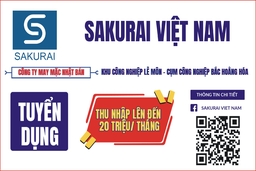 Công ty SAKURAI Việt Nam - Chi nhánh Hoằng Hóa thông báo tuyển dụng