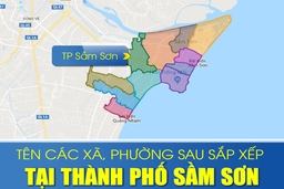 Tên các xã, phường sau sắp xếp tại thành phố Sầm Sơn