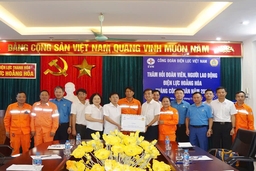 Công đoàn EVN thăm hỏi, động viên người lao động Công ty Điện lực Thanh Hóa