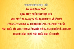 [Trực tiếp] - Hội nghị toàn quốc quán triệt, triển khai thực hiện Nghị quyết số 66 và Nghị quyết số 68 của Bộ Chính trị