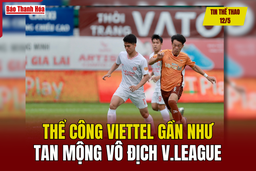 Tin thể thao 12/5: Thể Công Viettel gần như tan mộng vô địch V.League