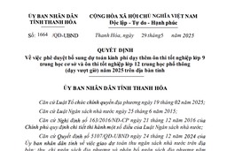 Thanh Hóa phê duyệt kinh phí dạy thêm, ôn thi cuối cấp năm 2025