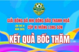 Kết quả bốc thăm giải Bóng đá Nhi đồng Báo Thanh Hoá lần thứ IV năm 2025 - Cúp Xi Măng Long Sơn