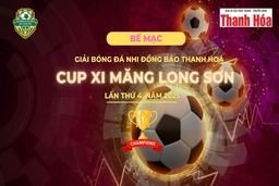 TRỰC TIẾP: Bế mạc giải bóng đá Nhi đồng Báo Thanh Hóa - Cúp Xi măng Long Sơn năm 2025