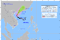 Sáng sớm 14/6, bão số 1 cách đảo Bạch Long Vĩ khoảng 150km về phía Đông