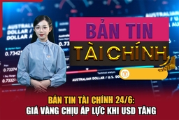 Bản tin Tài chính 24/6: Giá vàng chịu áp lực khi USD tăng